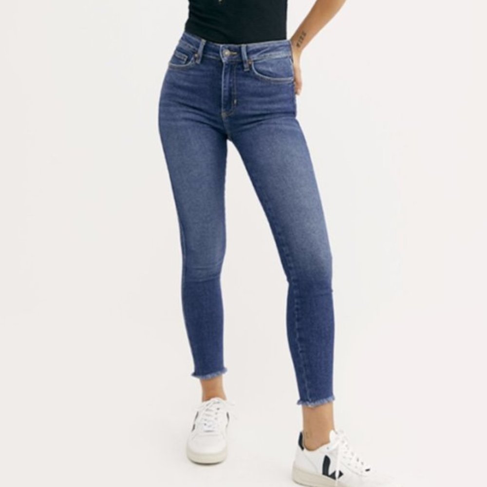 We The Free High Waist Raw Edge Skinny Jeans
